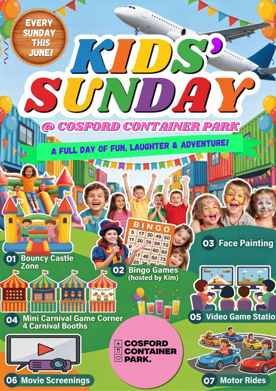 Cosford Container Park Kids' Sunday!