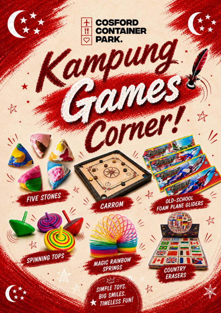 kampung games cosford container park NDP pasar malem
