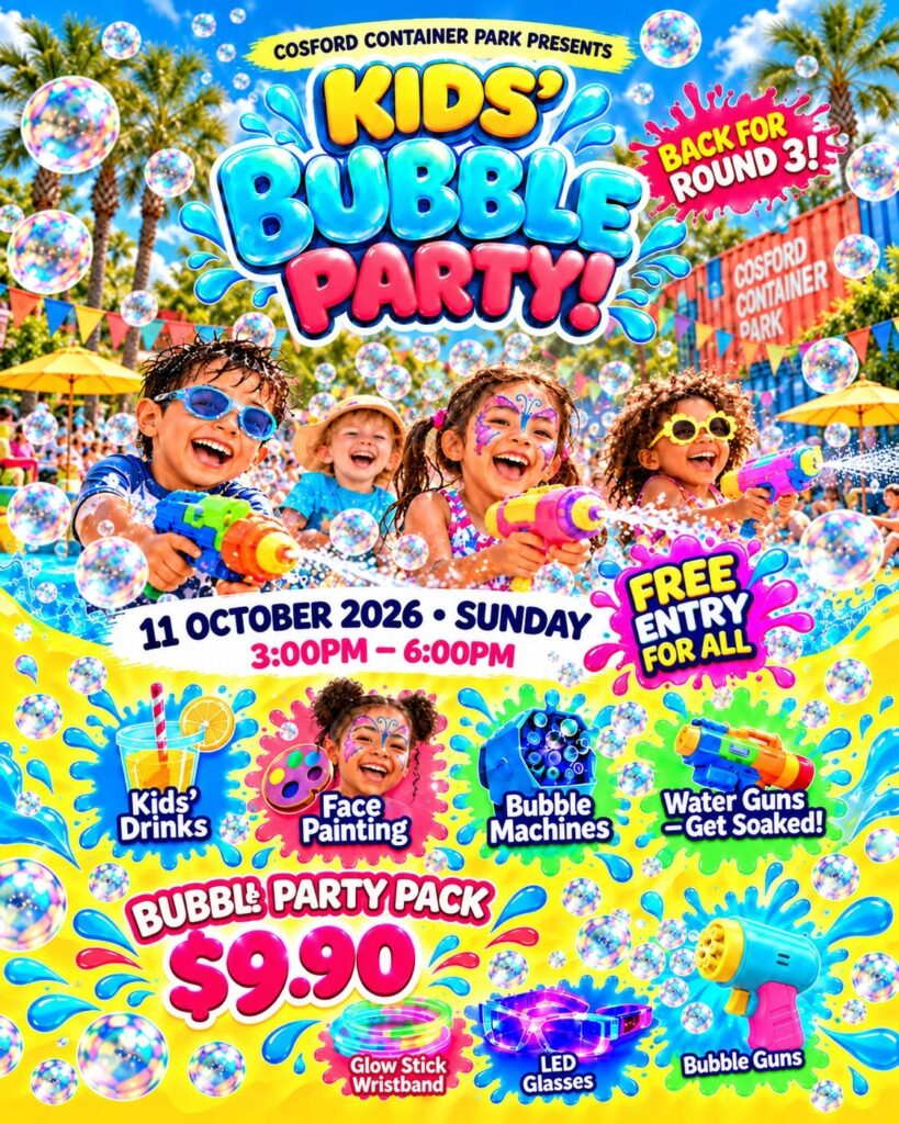 Bubble Party Cosforrd Containenr Park